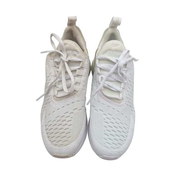 Nike Air Max 270 Lace-Up Sneakers Shoes Unisex Kids White Size US4Y EU36 - Picture 9 of 11